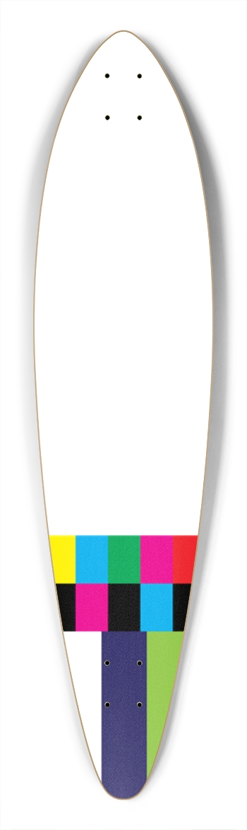 TV Test Pattern Pintail Longboard