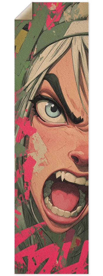 Vintage Screaming girl 9 x 33 Inch Griptape