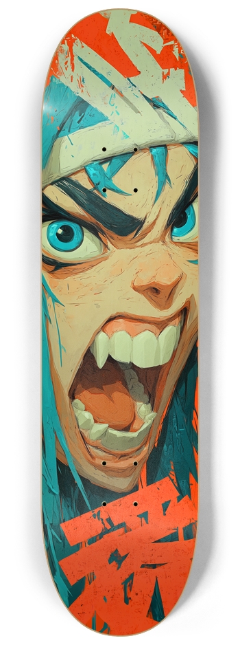 Old School Anime Scream Girl 8-1/4 Skateboard Deck