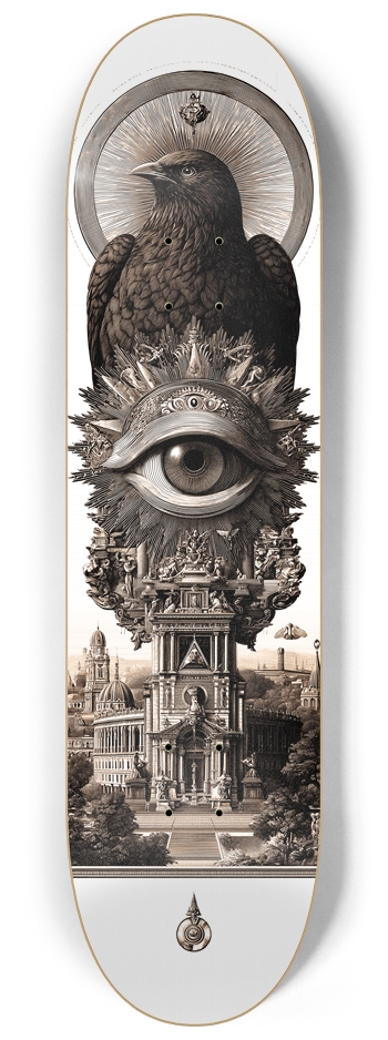 (White is wood deck) White House 8-1/4 Skateboard Deck