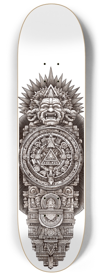 (White is wood) Secrete Civilisation Totem 8-1/4 Skateboard Deck