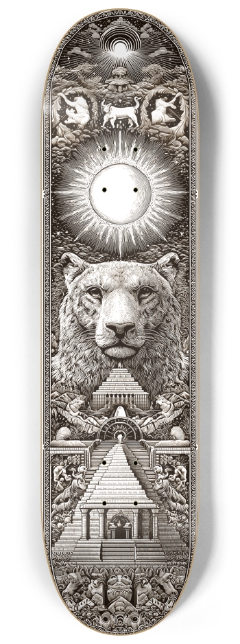 (White is transparent) Forest Secret Society 8-1/4 Skateboard Deck