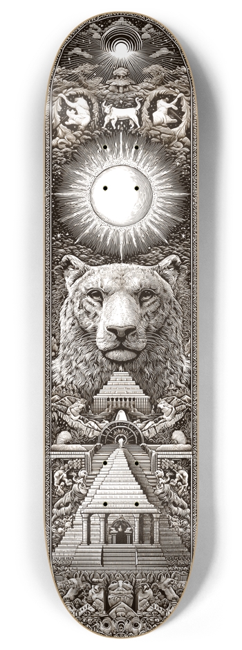 (White is transparent) Forest Secret Society 8 Inch Skateboard Deck