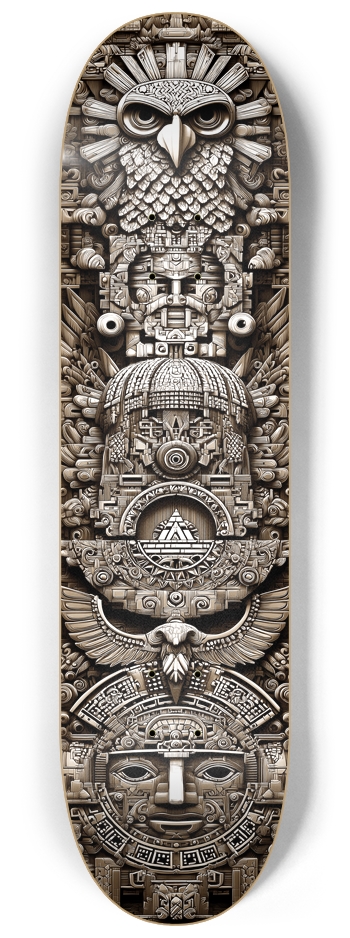 (White is wood deck) Secret Inka Society 8-1/4 Skateboard Deck