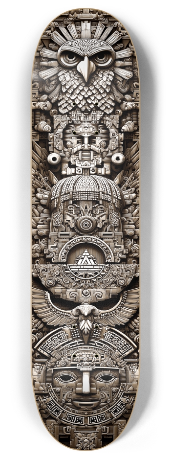 (White is wood deck) Secret Inka Society 8 Inch Skateboard Deck