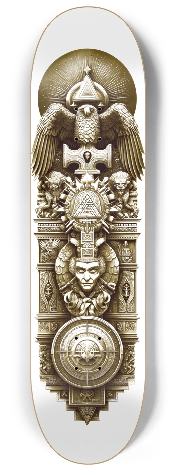 (White is transparent) Darkside Society 8-1/4 Skateboard Deck