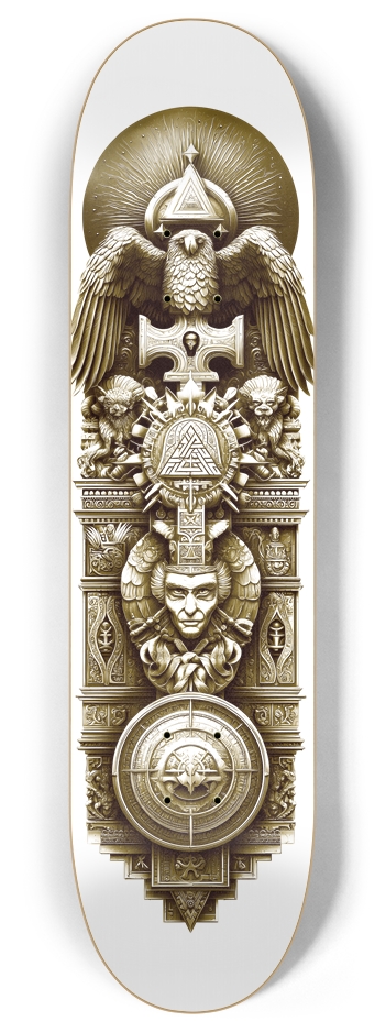 (White is transparent) Darkside Society 8 Inch Skateboard Deck